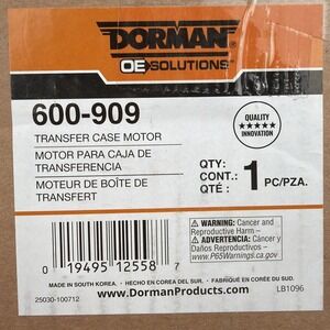 600-909 Dorman Transfer Case Motor for Chevy Suburban Yukon Avalanche Chevrolet